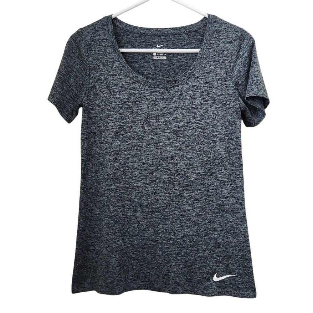 Nike Dri-Fit Womens Heathered T-Shirt Athletic Gym Workout Top XS F13